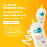 Derma:B Everyday Sun Block SPF50+ PA++++ no deja residuos blancos.