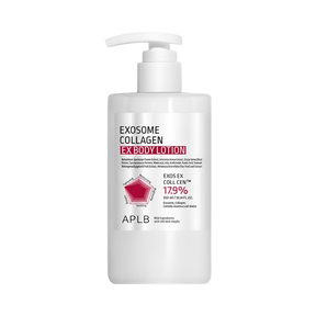 Loción corporal APLB Exosome Collagen Ex con colágeno y exosomas que ayuda a mejorar la firmeza, elasticidad e hidratación de la piel.