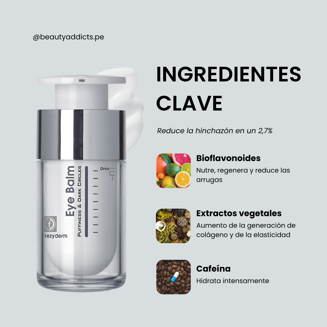 Eye Balm Frezyderm reduce la hinchazón en el ojo en un 2,7%.