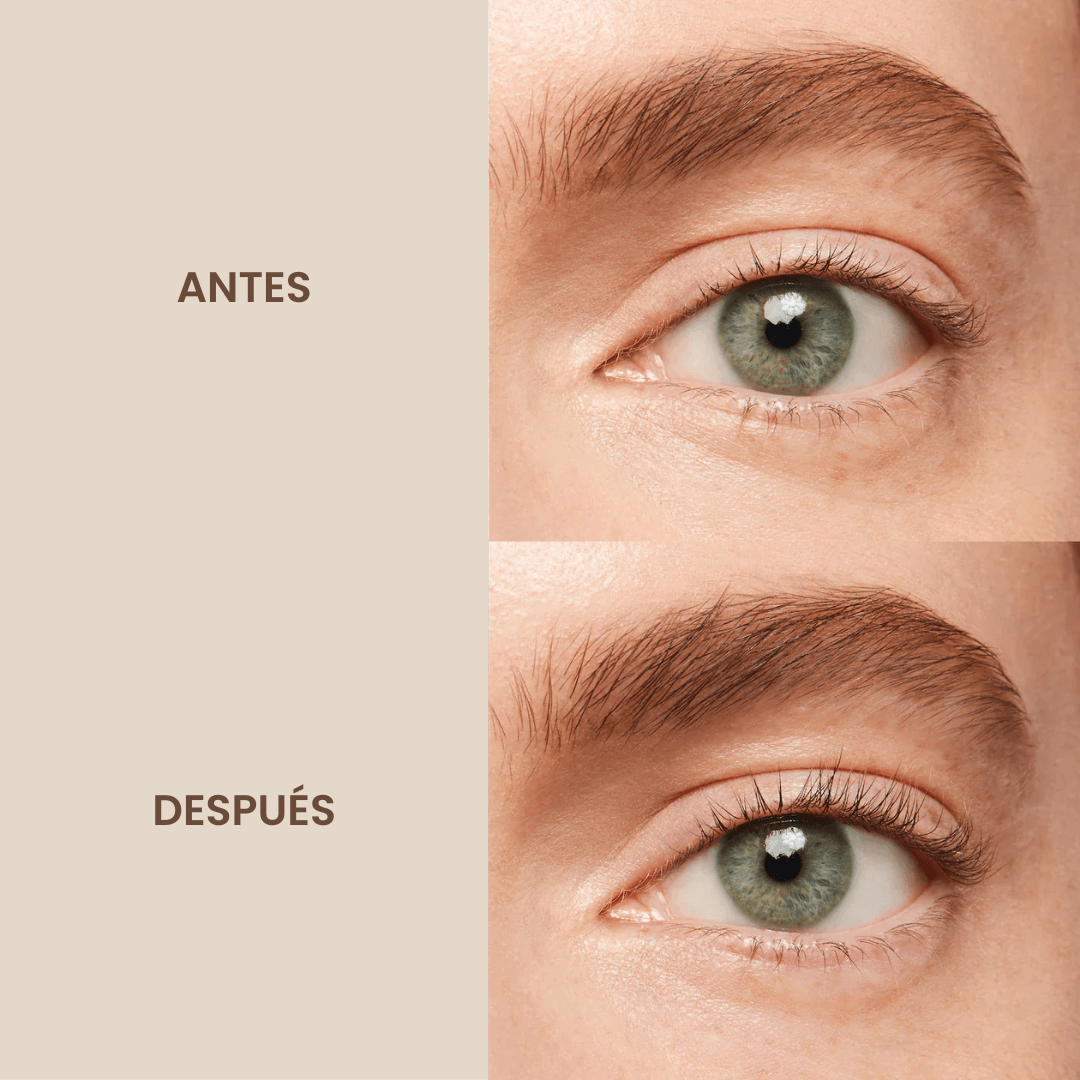 Antes y despues del rizador de pestañas recomendado por maquilladores.