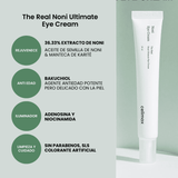 The Real Noni Ultimate Eye Cream que rejuvenece en un 36.33% el contorno de ojos con extracto de Noni.