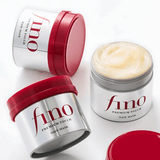 Mascarilla capilar Shiseido Fino Premium Touch con textura rica que nutre profundamente desde la raíz hasta las puntas.