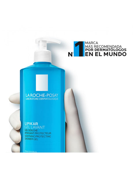 La Roche-Posay Lipikar Gel Lavant calma y nutre la piel sensible.