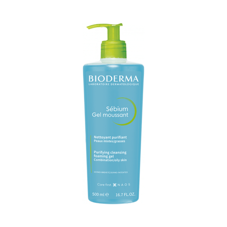 Sébium Gel Moussant Bioderma limpia profundamente y regula el exceso de grasa.