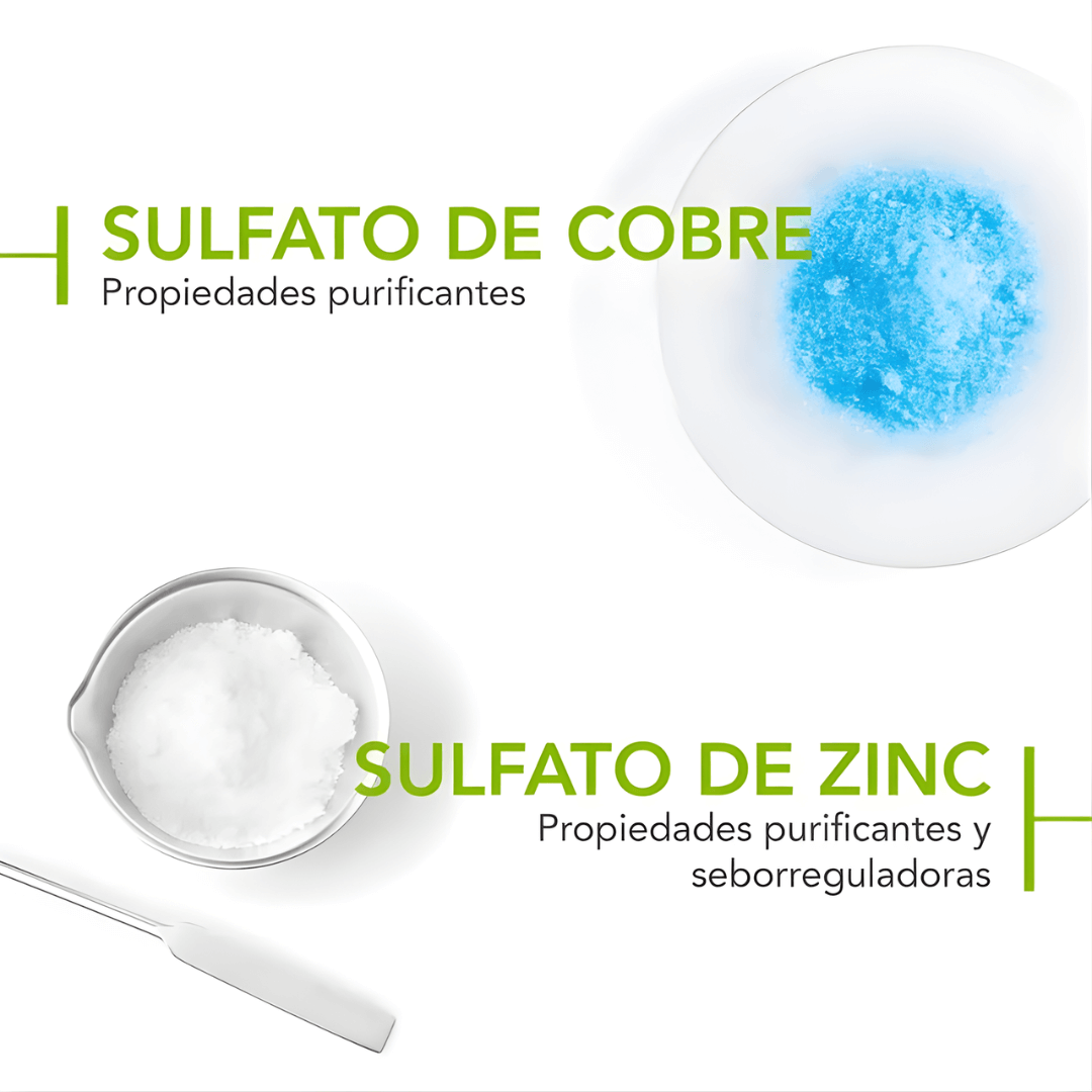 Sébium Gel Moussant Bioderma fórmula con zinc y cobre que equilibra la producción de sebo.