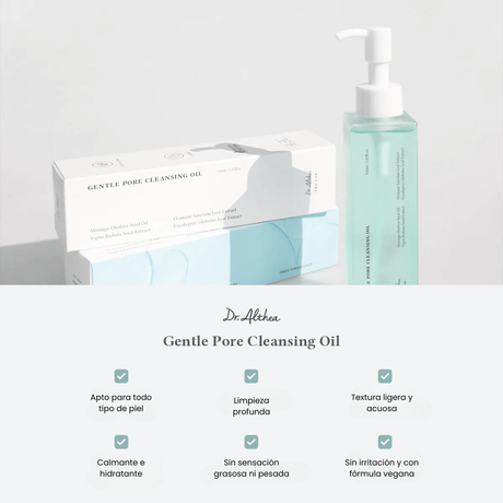 Gentle Pore Cleansing Oil Dr.Althea con textura ligera y acuosa.