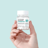 Glutathione Niacinamide Beauty Tablet APLB potencia la luminosidad natural del rostro.