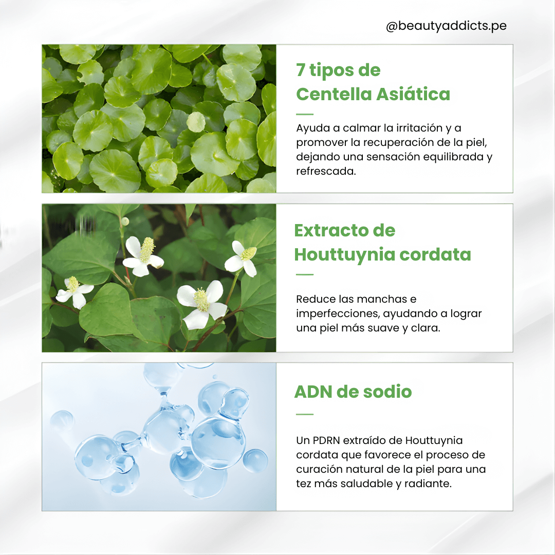 Green Tea Fresh Sunscreen de Dr. Althea con houttuynia para reducir manchas e imperfecciones.