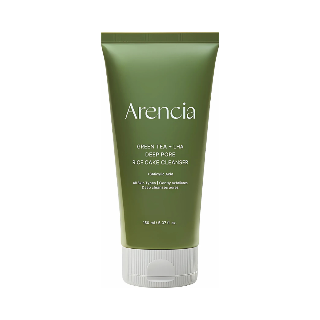 Arencia rice cake cleanser que limpia los poros profundamente.