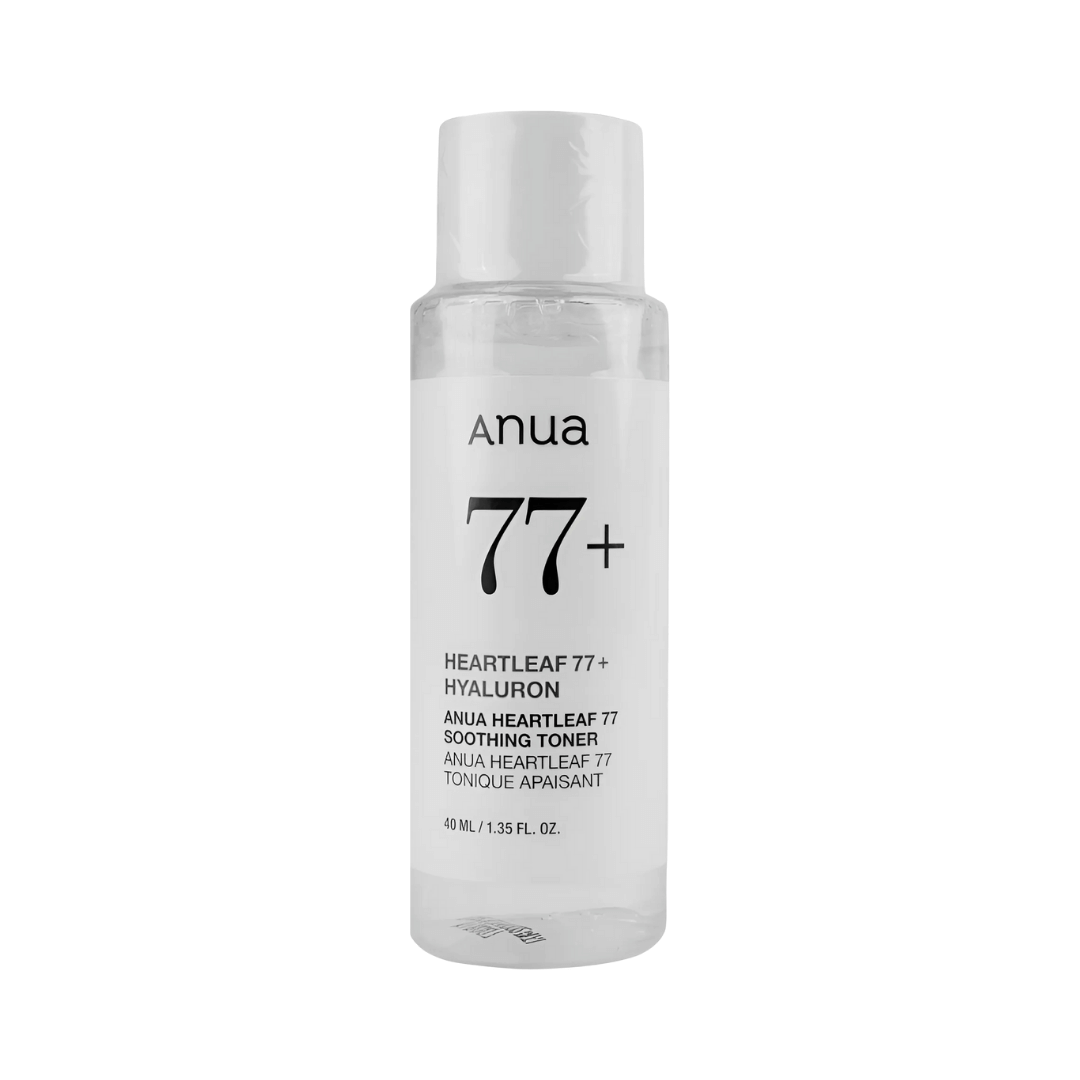 Tónico calmante Anua Heartleaf 77 Mini para piel sensible e irritada.