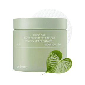 Celimax Heartleaf BHA Peeling Pad que limpian poros y reducen imperfecciones.