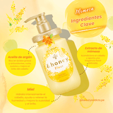 Tratamiento ViCREA &honey para cabello brillante, con más del 90% de ingredientes hidratantes.