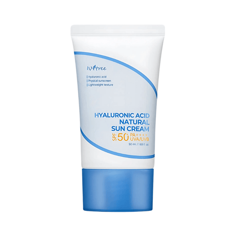 Hyaluronic Acid Natural Sun Cream de Isntree hidrata y protege con FPS 50+.