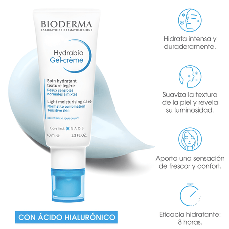 Hydrabio Gel-Crème Bioderma aporta confort inmediato y aspecto radiante al rostro.