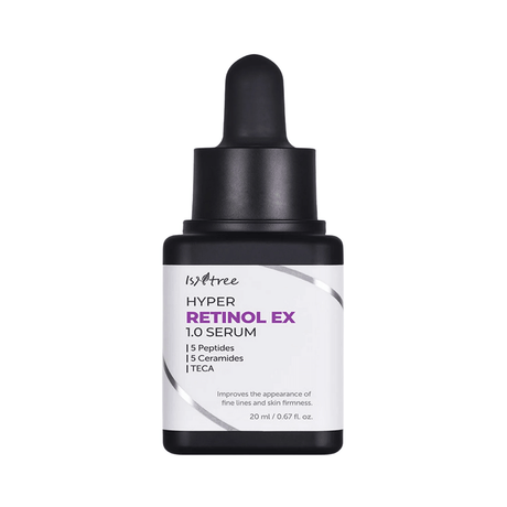 Isntree Hyper Retinol EX 1.0 Serum que reduce arrugas y líneas finas.
