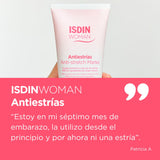 Crema ISDIN Woman Antiestrías mejora elasticidad y firmeza de la piel.
