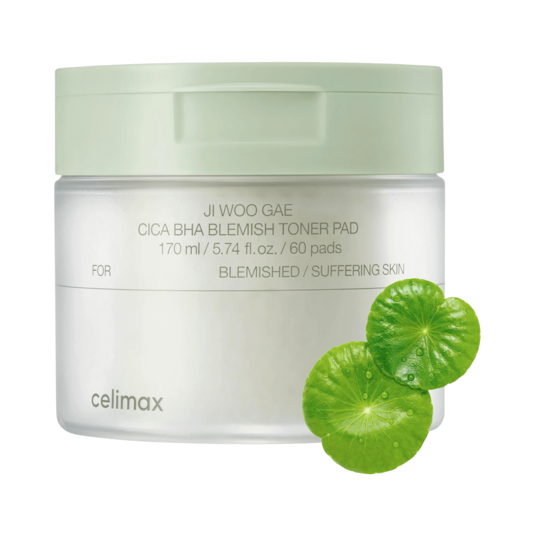 Celimax Cica BHA Blemish Toner Pad que calma rojeces y reduce inflamación.