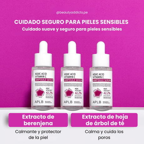 Sérum coreano APLB para hiperpigmentación y brillo.