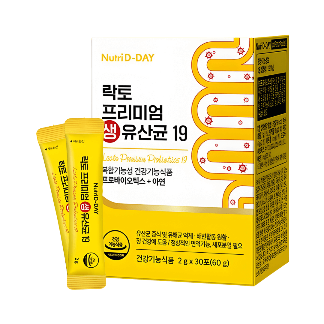 Lacto Premium Probiotics 19 NutriD-DAY fortalece la flora intestinal y mejora la digestión.