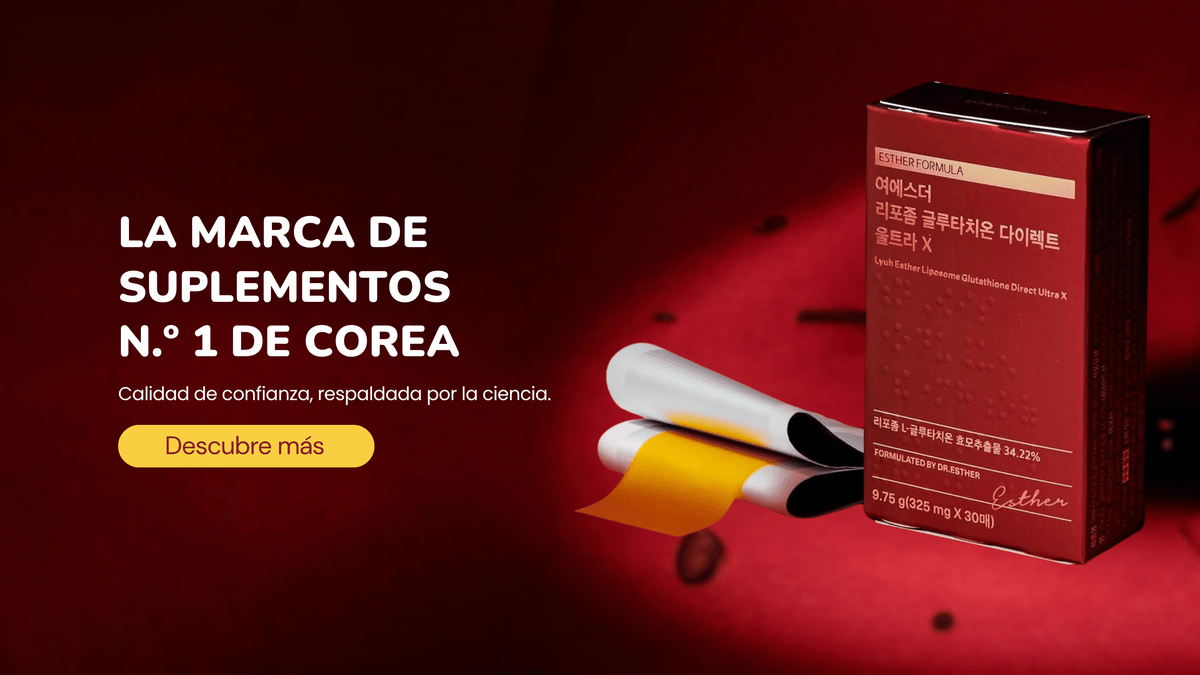Suplemento coreano de glutation y liposoma formulado por la doctora Esther