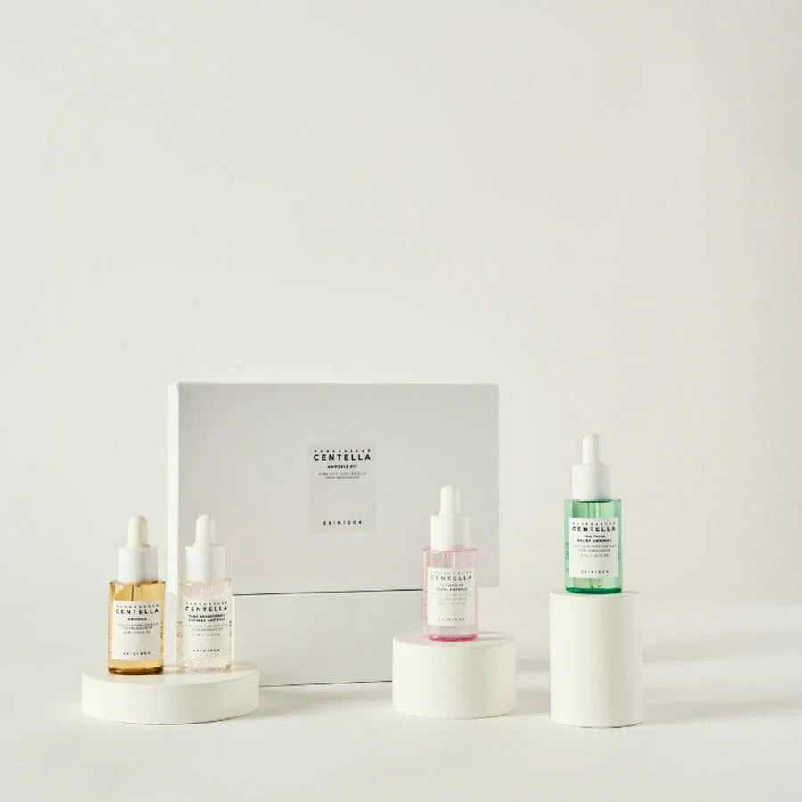 Centella Ampoule Kit SKIN1004, hidratación suave y apoyo para la barrera cutánea.