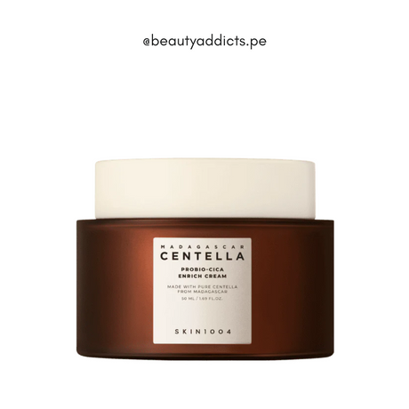 Madagascar Centella Probio-Cica Enrich Cream SKIN1004 que repara la barrera con probióticos.