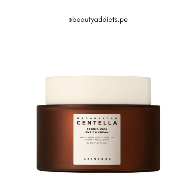 Madagascar Centella Probio-Cica Enrich Cream SKIN1004 que repara la barrera con probióticos.