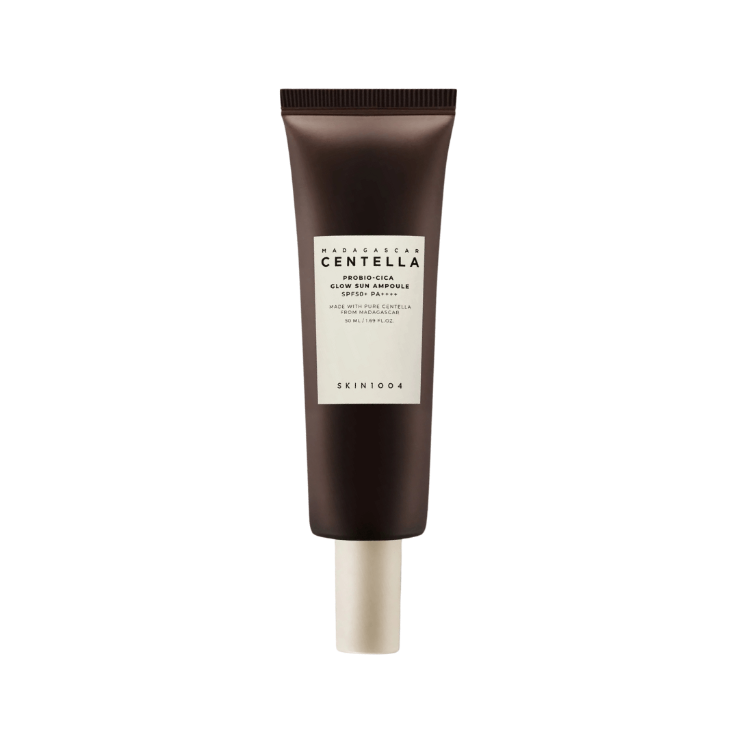 Madagascar Centella Probio Cica Glow Sun Ampoule de Skin 1004 que aporta glow saludable a la piel.