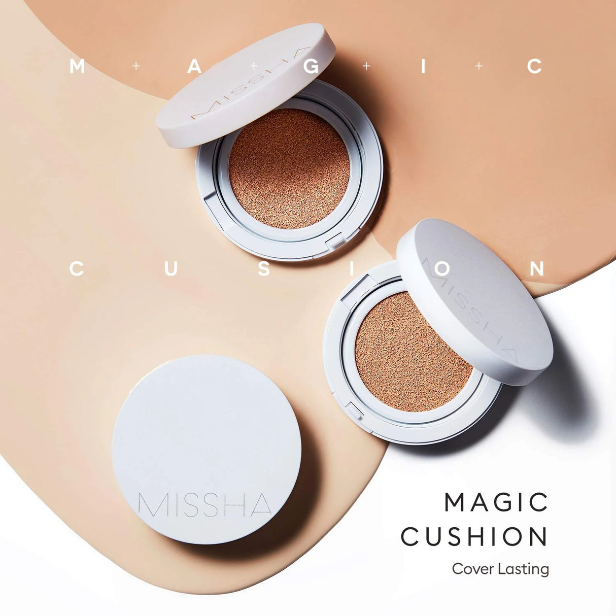 Cushion Magic Cover Lasting Missha, protege la piel del sol y suaviza líneas finas.