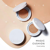 Cushion Magic Cover Lasting Missha, protege la piel del sol y suaviza líneas finas.