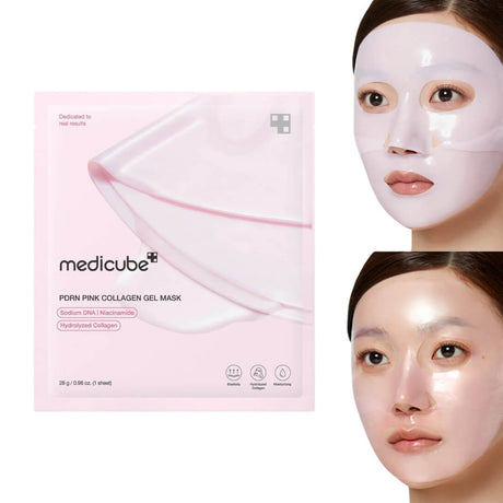 PDRN Pink Collagen Gel Mask de Medicube, mascarilla de gel con colágeno y PDRN para restaurar la elasticidad de la piel.