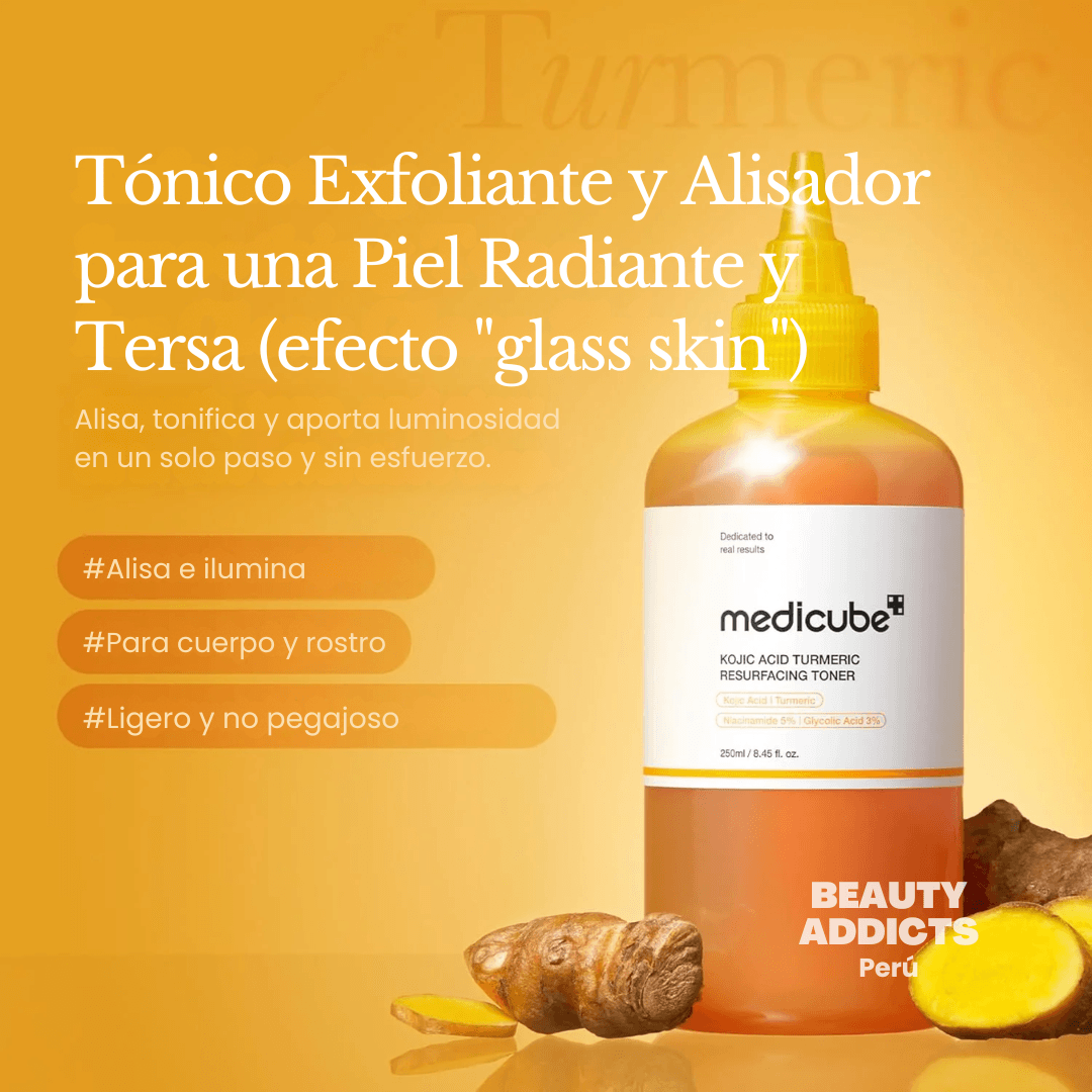Tónico iluminador que elimina células muertas, mejora la apariencia de hiperpigmentación y prepara la piel para los siguientes pasos del skincare.