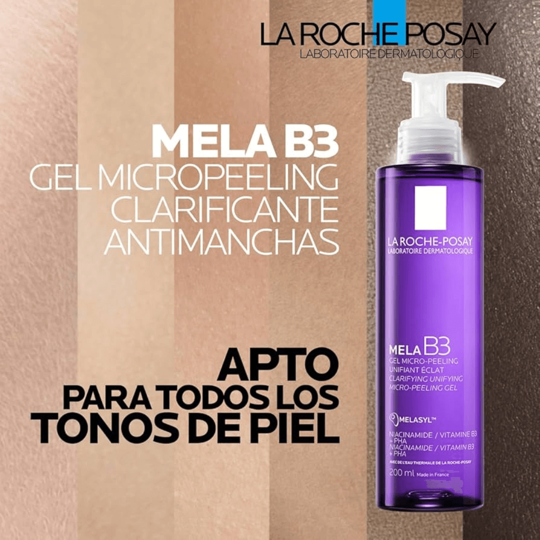 Gel Mela B3 La Roche-Posay que mejora la luminosidad de la piel.