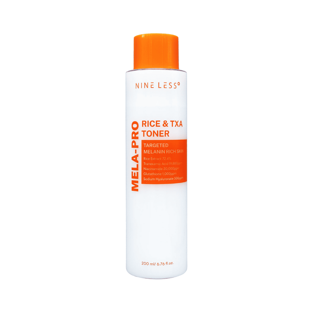 Mela-Pro Rice & TXA Toner para un tono más uniforme y piel más clara de Nineless.