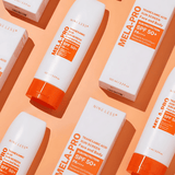 Mela-Pro Tranexamic Acid Sunscreen de Nineless que protege del sol y mejora visiblemente la luminosidad.