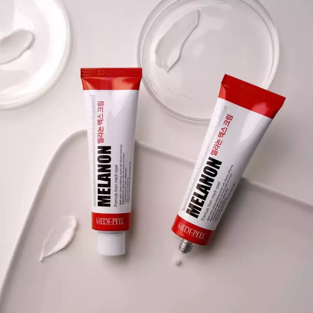 Crema Medipeel Melanon que trata manchas post-acné y pigmentación persistente.