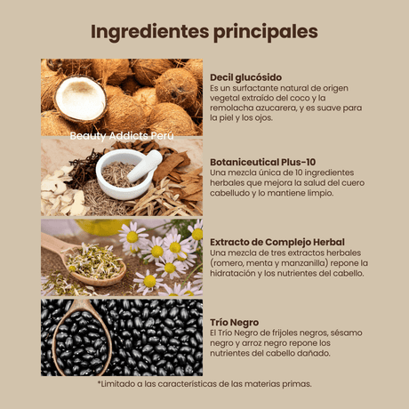 Fórmula con extracto de baobab que ayuda a fortalecer el cabello y prevenir resequedad.