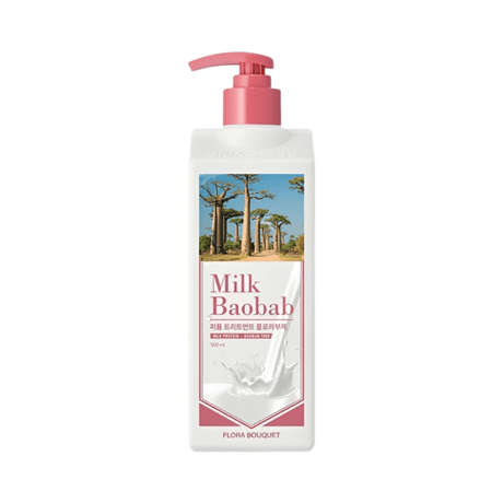 Tratamiento capilar Milk Baobab Flora Bouquet con fragancia floral intensa que nutre profundamente y mejora la textura del cabello.