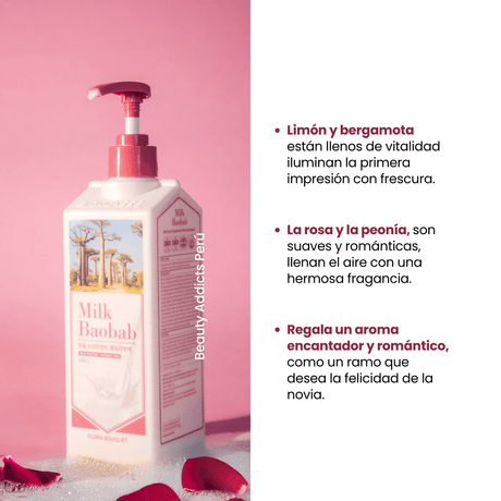 Perfume Treatment con aroma floral elegante que deja el cabello manejable y sedoso.