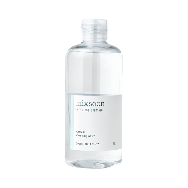 Agua micelar con centella asiática que elimina maquillaje e impurezas mientras calma la piel sensible.