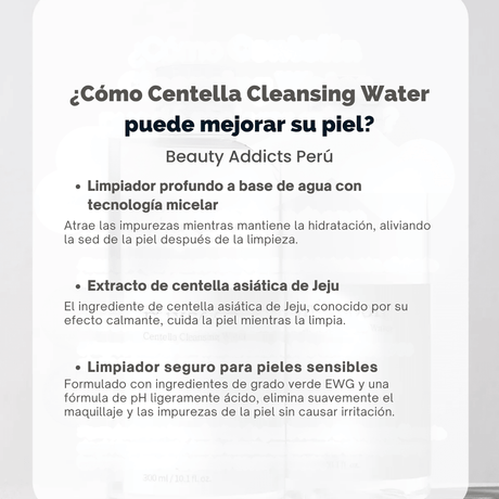 Desmaquillante facial suave para piel sensible o con rojeces.
