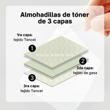Toner pads hidratantes ideales para preparar la piel antes del maquillaje o skincare.