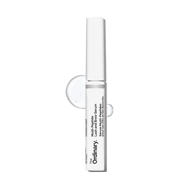 The Ordinary Multi-Peptide and Brown Serum fortalece y embellece tus pestañas y cejas de forma natural.