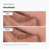 Aumenta la densidad y resistencia de tus pestañas y cejas con el suero Multi-Peptide.