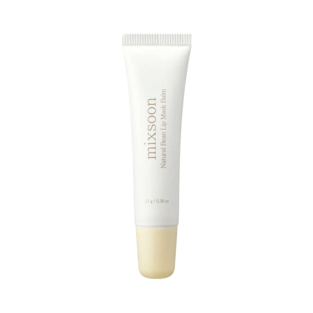 Mixsoon Natural Bean Lip Mask Balm hidrata intensamente y repara labios secos.