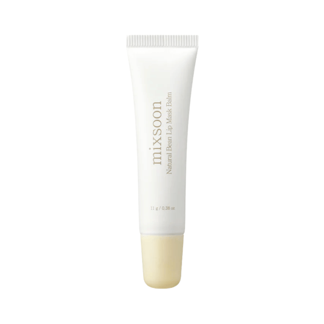 Mixsoon Natural Bean Lip Mask Balm hidrata intensamente y repara labios secos.