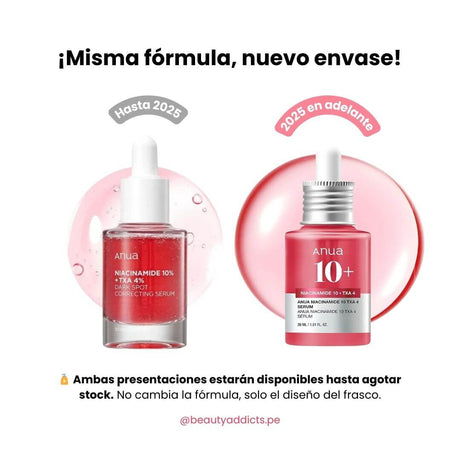Serum anua para las manchas, nueva presentación del serum coreano viral.