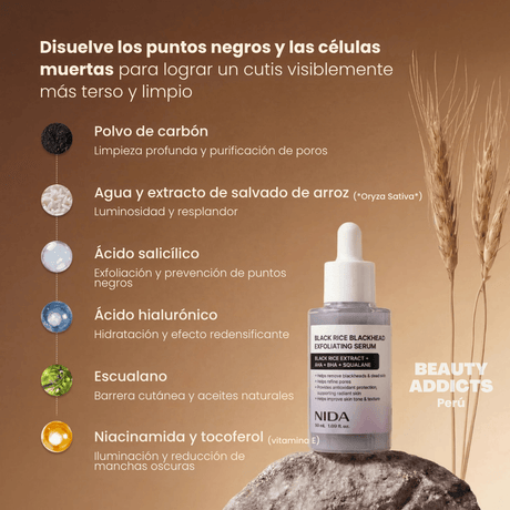 NIDA Black Rice Blackhead Exfoliating Serum