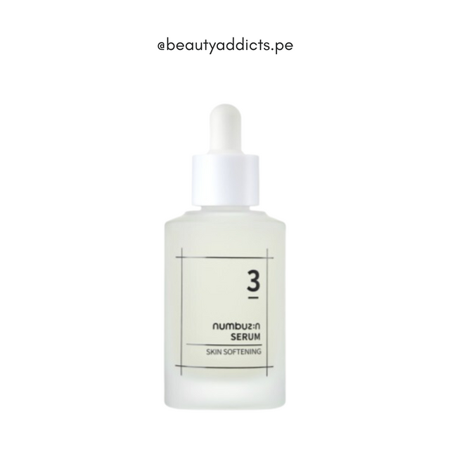 No.3 Skin Softening Serum Numbuzin, sérum ligero que suaviza y mejora la textura de la piel.