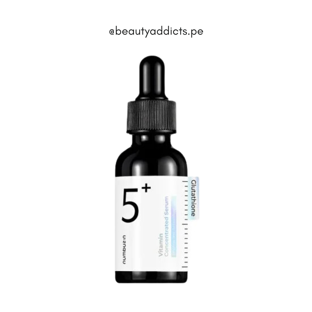No.5 Vitamin Concentrated Serum Numbuzin, sérum antioxidante que ilumina y unifica el tono de la piel.